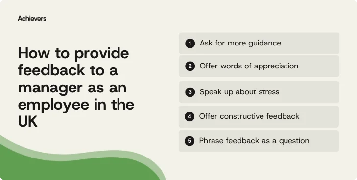 How to provide feedback to a manager as an employee in the UK