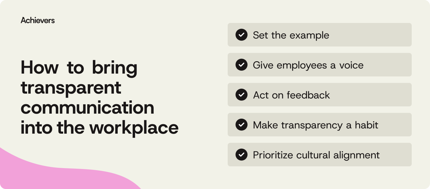 How to bring transparent communication into the workplace