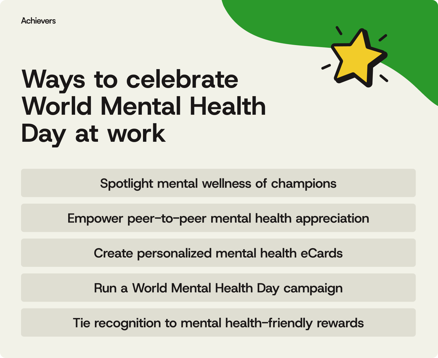 Ways to celebrate World Mental Health Day at work