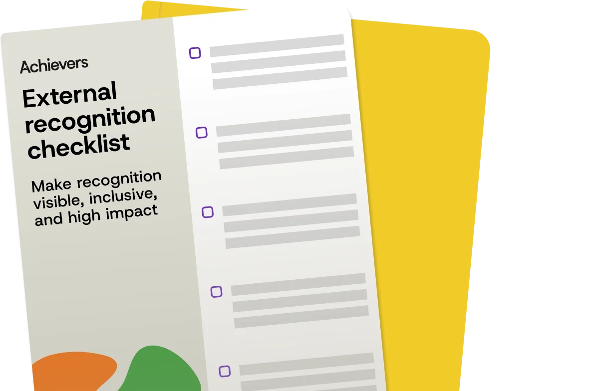 External recognition checklist book cover