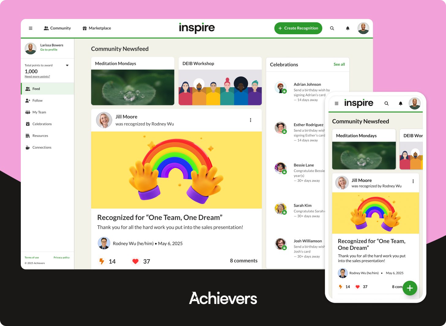 Achievers recognition and rewards platform