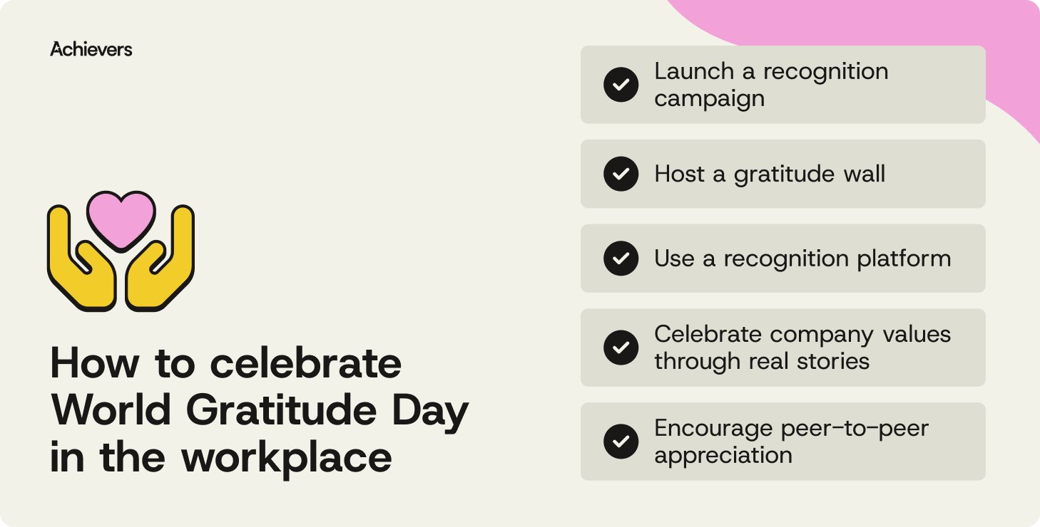 How to celebrate World Gratitude Day in the workplace
