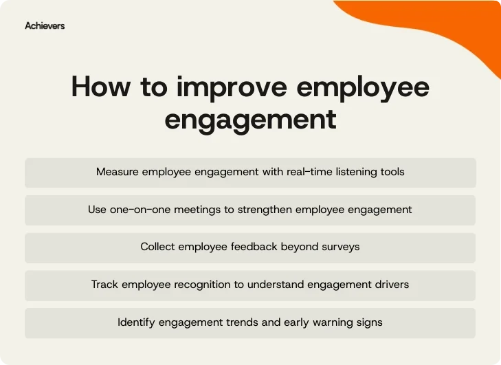How to improve employee engagement