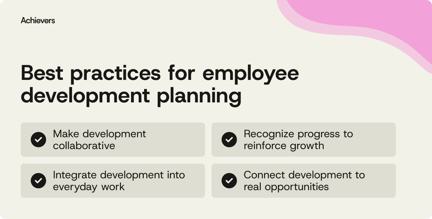 Best practices for employee development planning
