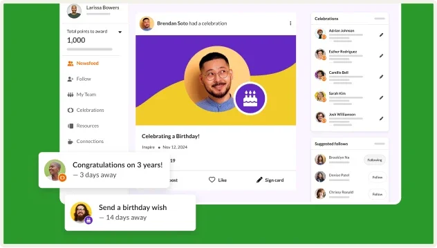 Milestones & celebrations