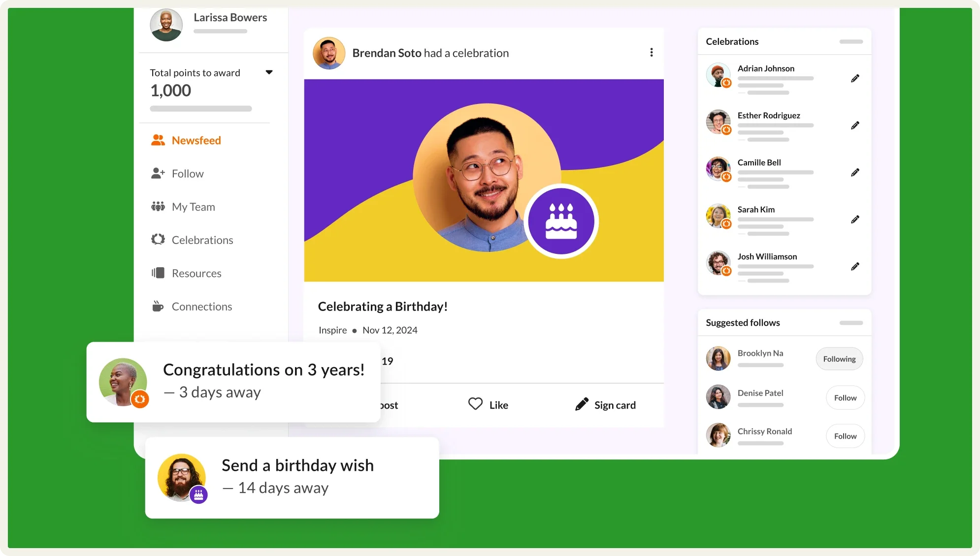 Milestones & celebrations