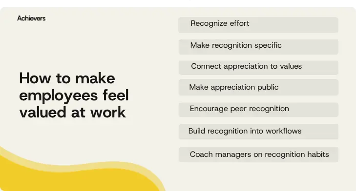 How to make employees feel valued at work
