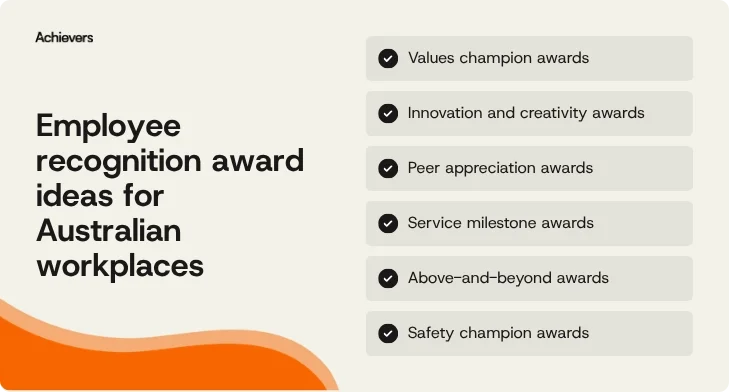 employee recognition award ideas for Australian workplaces