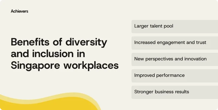 Benefits of diversity and inclusion in Singapore workplaces