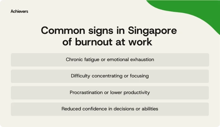 common signs of work burnout in Singapore
