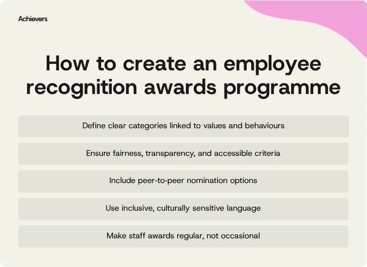 How to create an effective UK employee recognition awards programme
