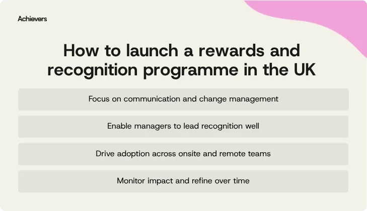 How to successfully launch a rewards and recognition programme in the UK