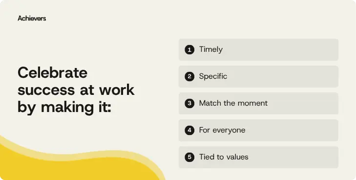 Celebrate success at work