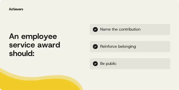 What an employee service award should be