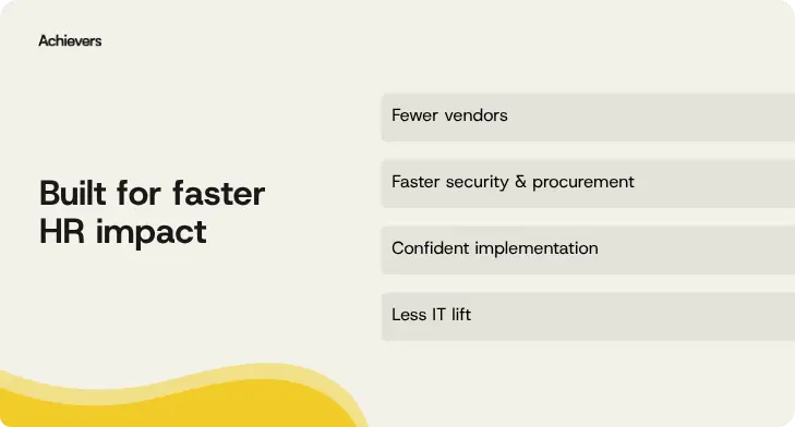 Built faster for HR