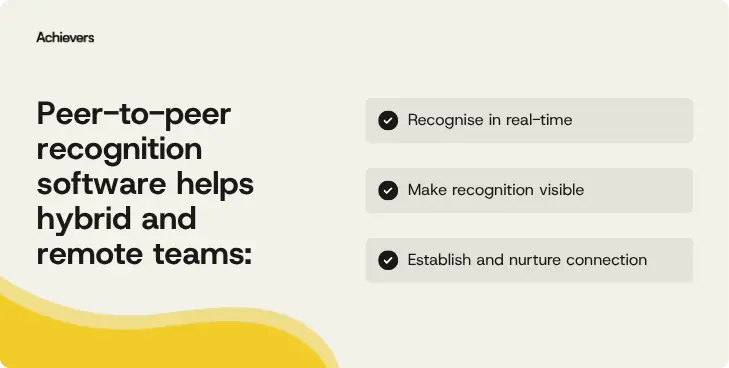 Peer to peer recognition helps remote teams