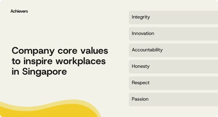Company core values to inspire workplaces
in Singapore