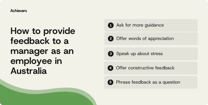 How to provide feedback to a manager as an employee in Australia