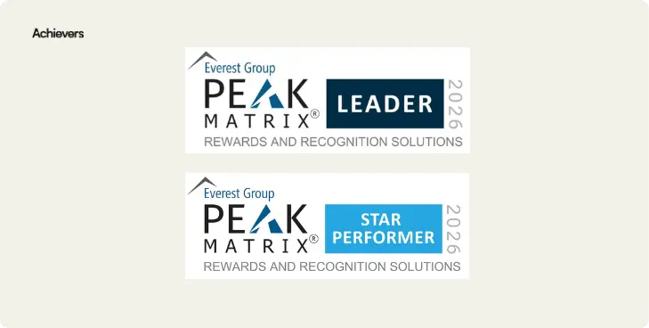 Achievers named a Leader and STAR Performer in the Everest PEAK Matrix Report 2026 - Rewards and Recognition Solutions