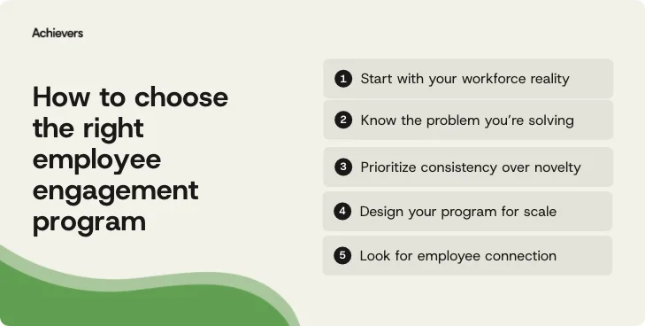 How can I choose the right employee engagement program?