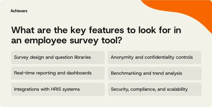 15 employee survey tools to build connection | Achievers